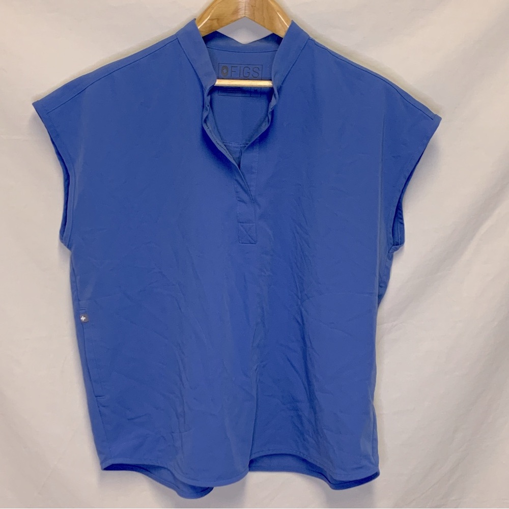 Figs Royal Blue Rafaela Scrubs Top Size M